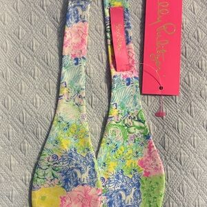 Lilly Pulitzer Vibrant Floral Bow Tie - Pink, Blue, Yellow